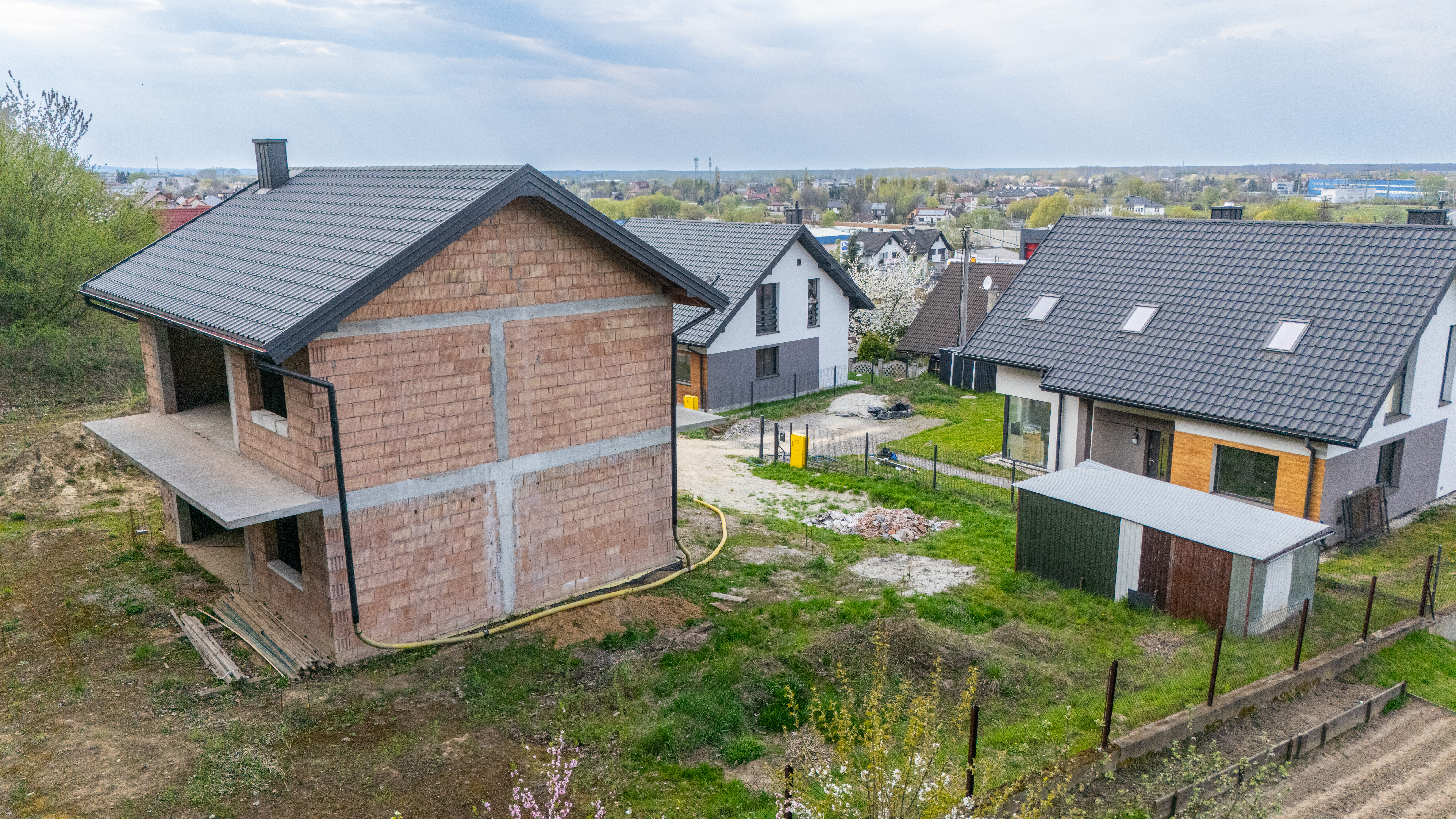 Budynek C – ściana szczytowa w trakcie realizacji